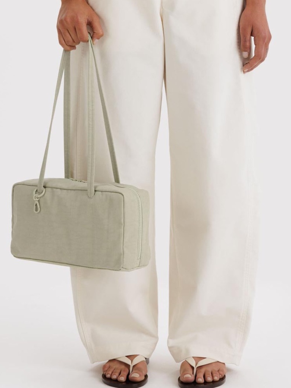 Baggu Nylon Bowler Bag in color Celadon